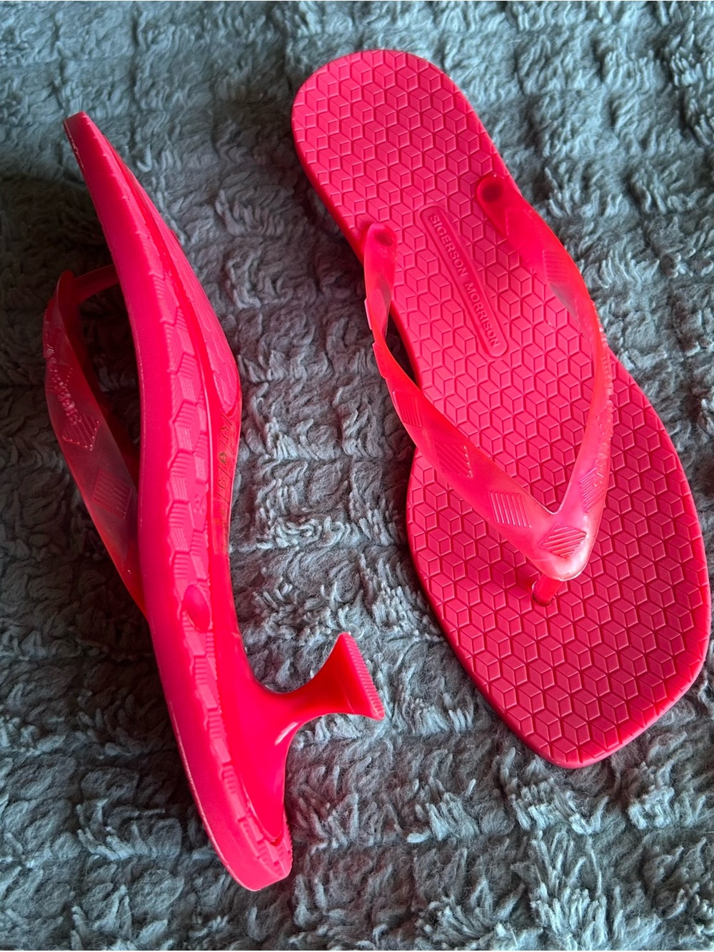Sigerson Morrison Pink Jelly Kitten Heel Sandals